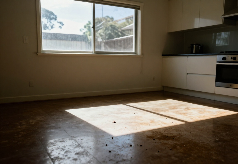 Rodent infestation in a Lidcombe warehouse before treatment